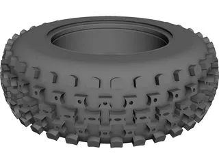 Wheel and Tire ATV Front CAD 3D Model