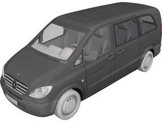 Mercedes-Benz Vito W639 PanelVan Long | 3D model