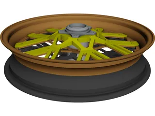 Motorcycle Rim Racing 3D Model