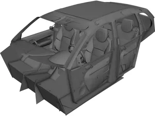 Interior Porsche Cayenne (2009) 3D Model