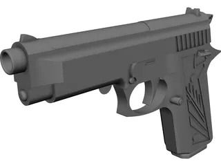 Beretta 9mm CAD 3D Model