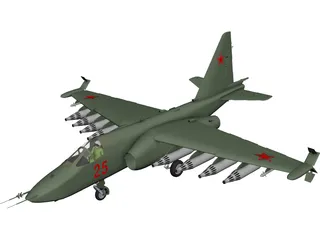 Sukhoi Su-25 Frogfoot 3D Model