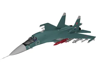 Sukhoi Su-34 Fullback 3D Model