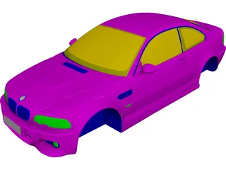 BMW M3 Body CAD 3D Model
