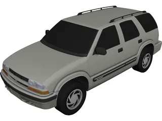 Chevrolet Blazer 4 door (2001) 3D Model 3D Preview