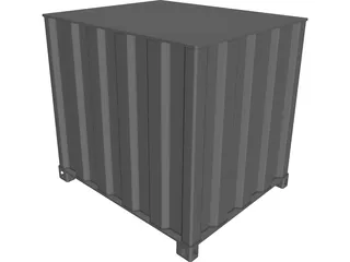Shipping Cargo Square Container 3D Model