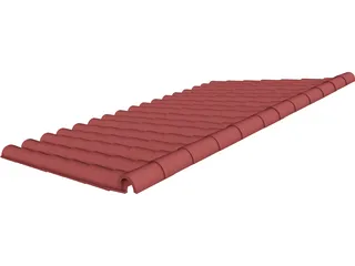 Spanish Roof Tiles 3D Model