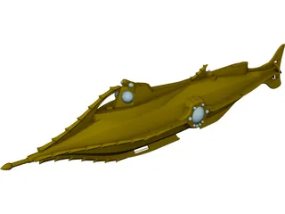 Nautilus Submarine CAD 3D Model