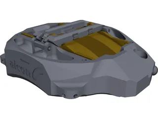 Brake Caliper Alcon GT 3D Model