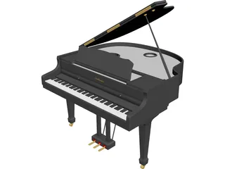 Piano 3D Model 3D Preview