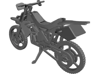 Plywood Motorcycle Enduro 3D Model