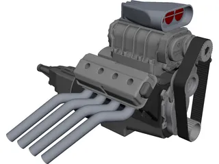 Engine 392 Hemi CAD 3D Model