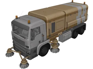 MAN TGA Street Cleaning Truck 3D Model