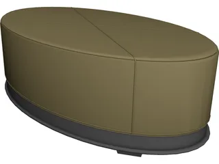 Oval Taburet 3D Model