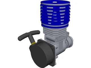 RC Engine CAD 3D Model