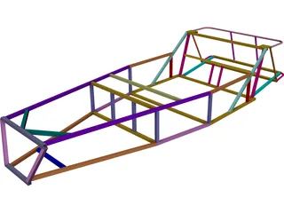 Frame Locost CAD 3D Model