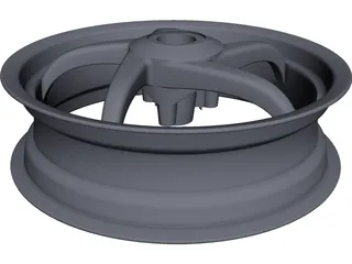Wheel Rear Aprilia SR50 CAD 3D Model