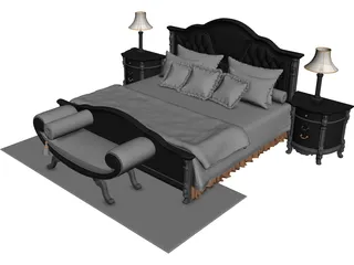 Classic Bedroom Set 3D Model