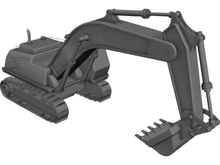 Excavator CAD 3D Model