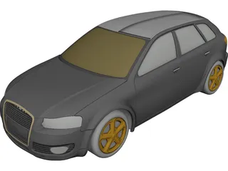 Audi A3 Body CAD 3D Model