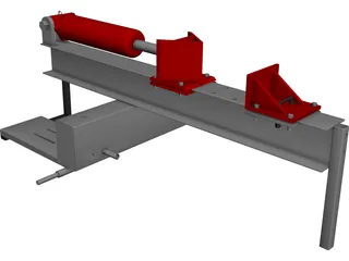 I Beam Log Splitter CAD 3D Model