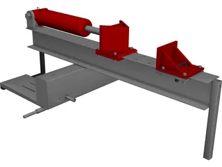 I Beam Log Splitter 3D Model