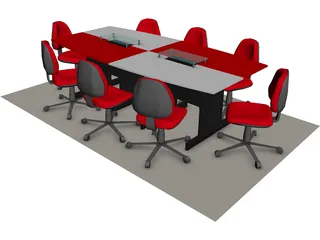 Conference Table 3D Model