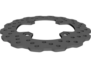 Brake Rotor Rear Kawasaki ZX10R CAD 3D Model