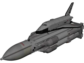 Rocket System Energia-Buran 3D Model