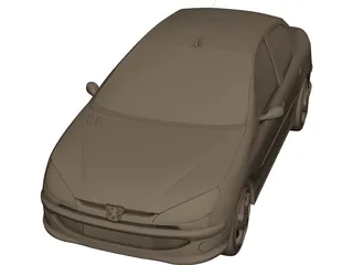 Peugeot 206 HDI Sedan 3D Model