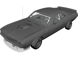 Chrysler Cuda 426 (1971) 3D Model