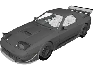Mazda RX7 (1990) 3D Model 3D Preview