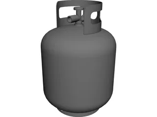 Propane Cylinder, 20 lb CAD 3D Model