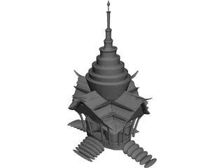 Thai Temple 3D Model