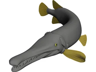 Alligator Gar (Atractosteus Spatula) 3D Model