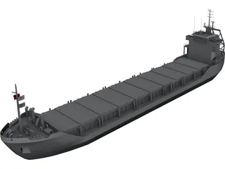 Cargo Ship Wagborg 3D Model