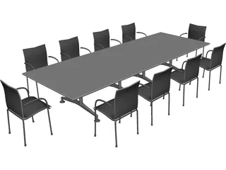 Wilkhahn 440 Meeting Room Table 3D Model