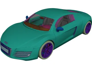 Audi R8 3D Model