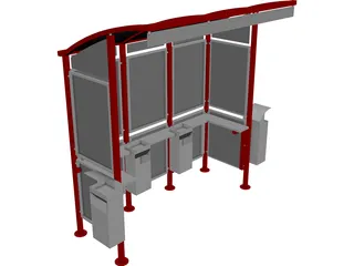 Bus Stop 3D Model