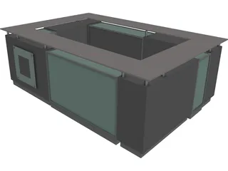 Mall Kiosk 3D Model