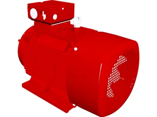 Electric Motor DM1-160L-18.5kW 3D Model 3D Preview