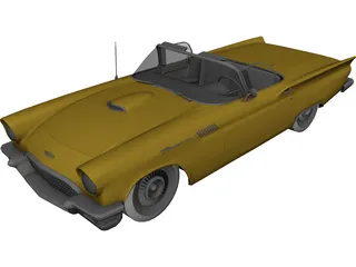 Ford Thunderbird Cabrio (1957) 3D Model