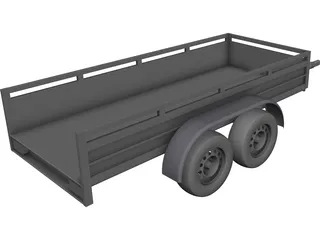 Koch Tandem Trailer CAD 3D Model