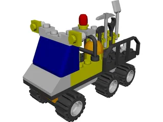 LEGO 6565 Construction Crew Utility Truck CAD 3D Model
