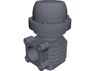 Wastegate 45mm CAD 3D Model