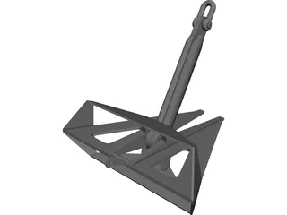 FLIPPER DELTA ANCHOR 7.5TONS CAD 3D Model