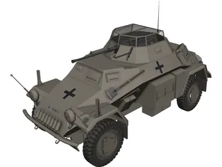 sd.kfz.222 3D Model