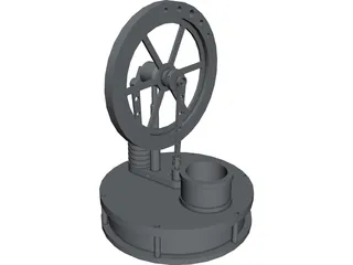 Stirling Engine CAD 3D Model