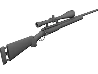 M40A3 Bolt Action Sniper Rifle 3D Model