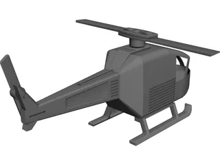 Toy Helicopter CAD 3D Model
